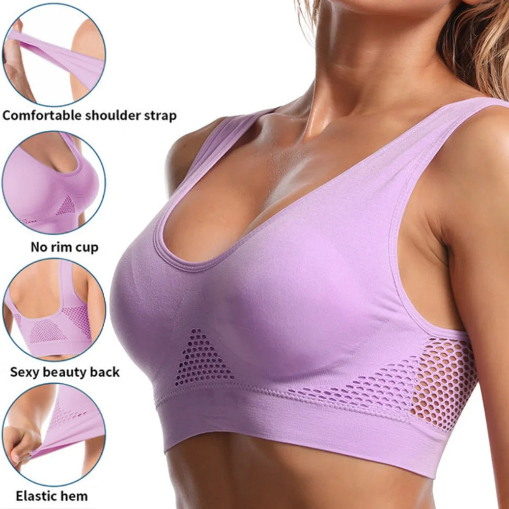 Seamless Mesh Sports Bra