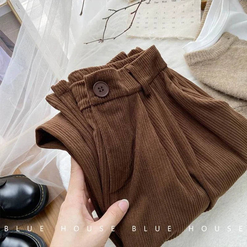 Corduroy Straight Pants