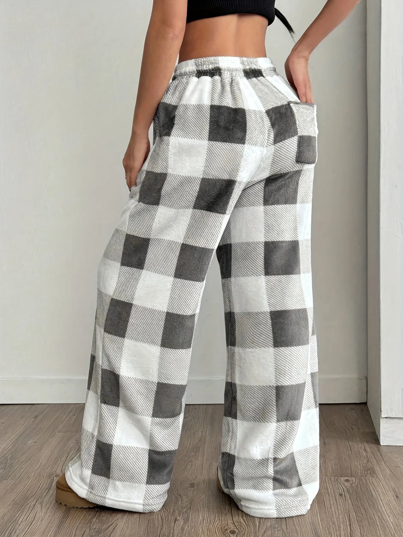 Winter Fleece Plaid Pants