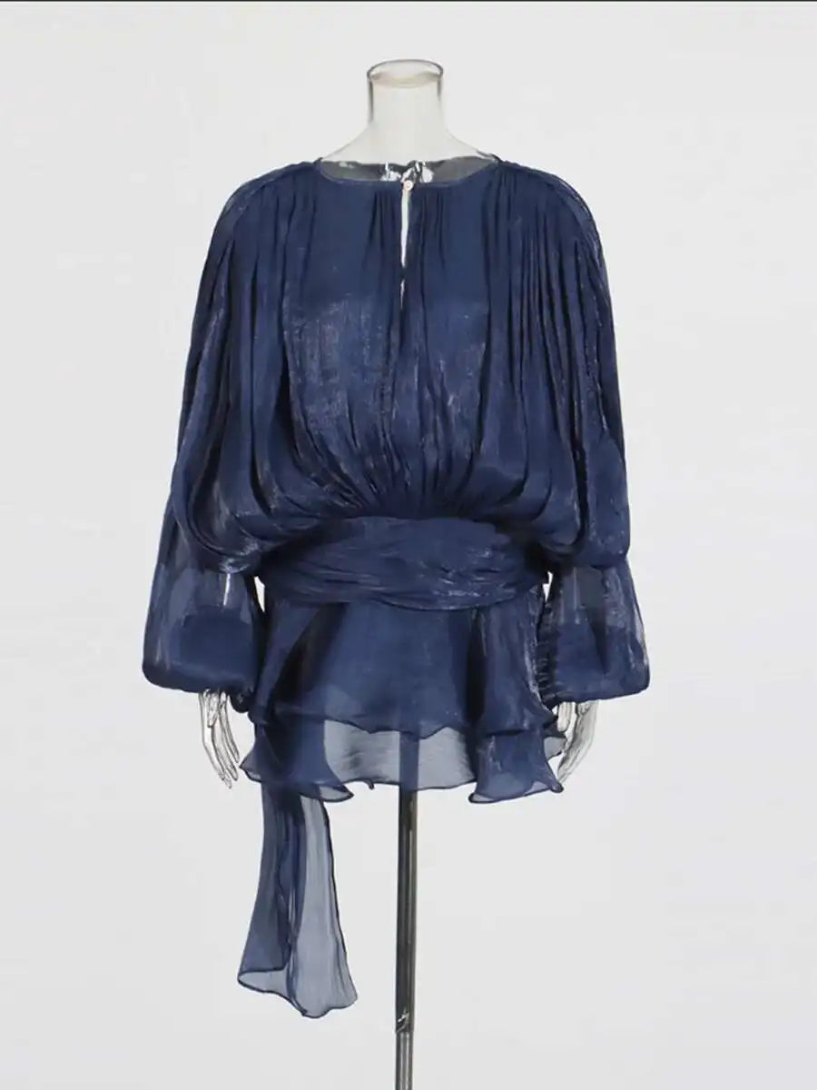 Sweet Lace-Up V-Neck Mini Dress