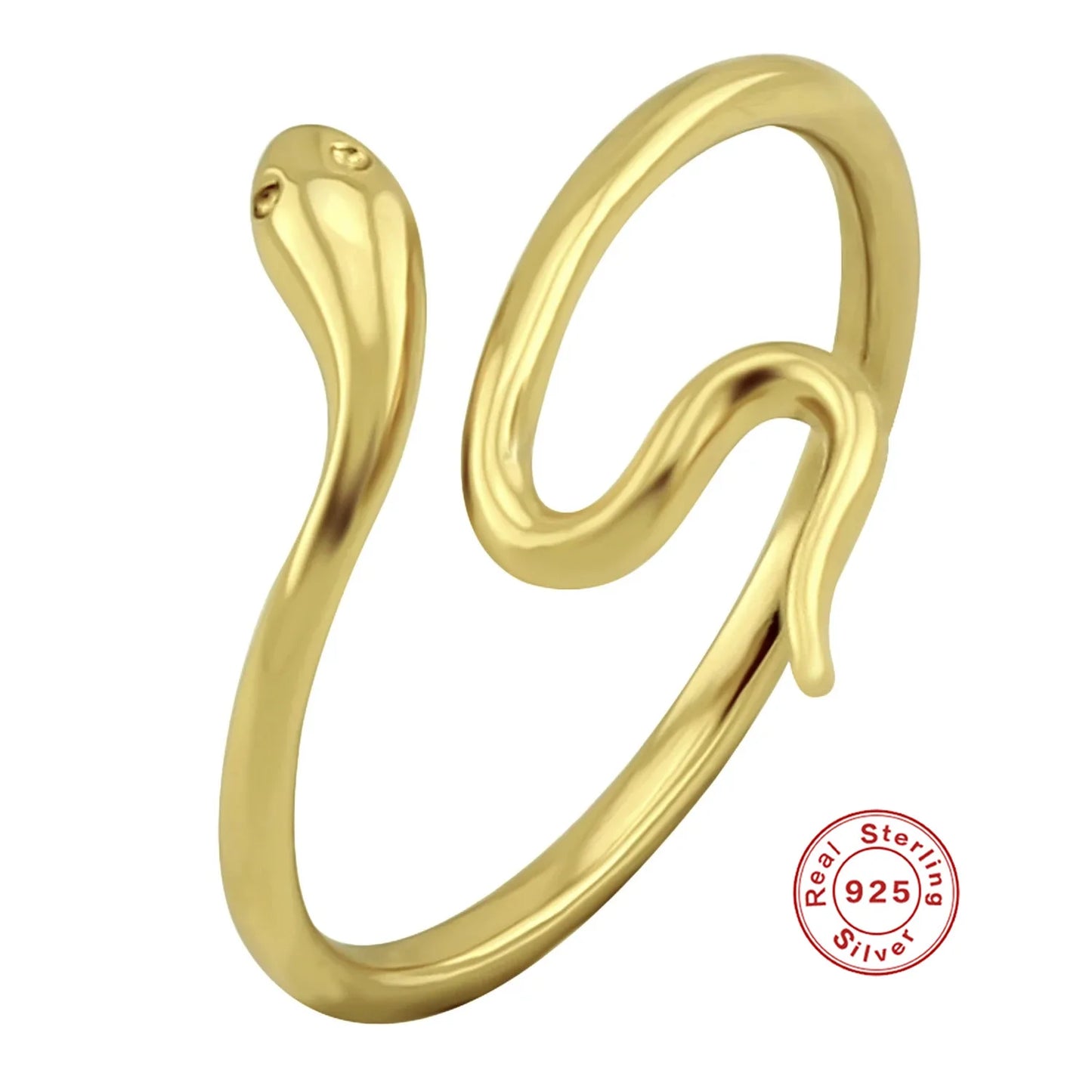 18K Gold Plated Snake Ring