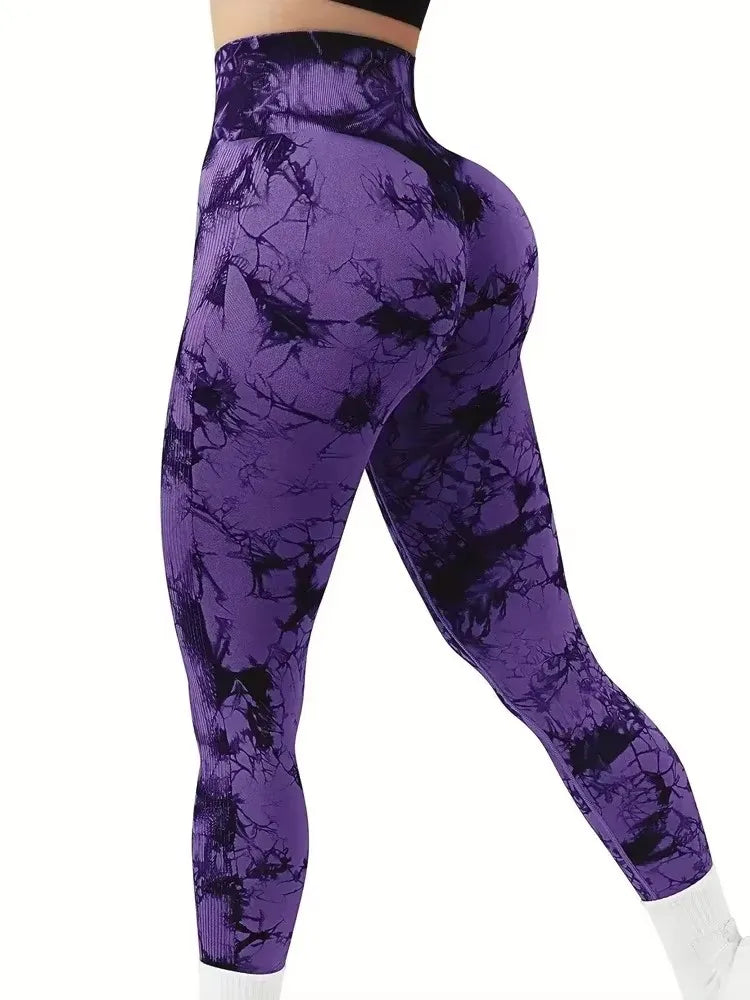 Seamless Tie Dye Yoga Leggings