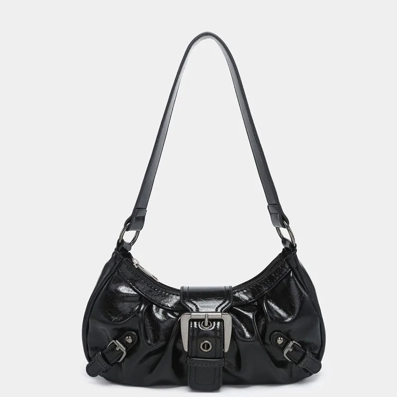 Retro Y2K Spicy Girl Leather Armpit Bag