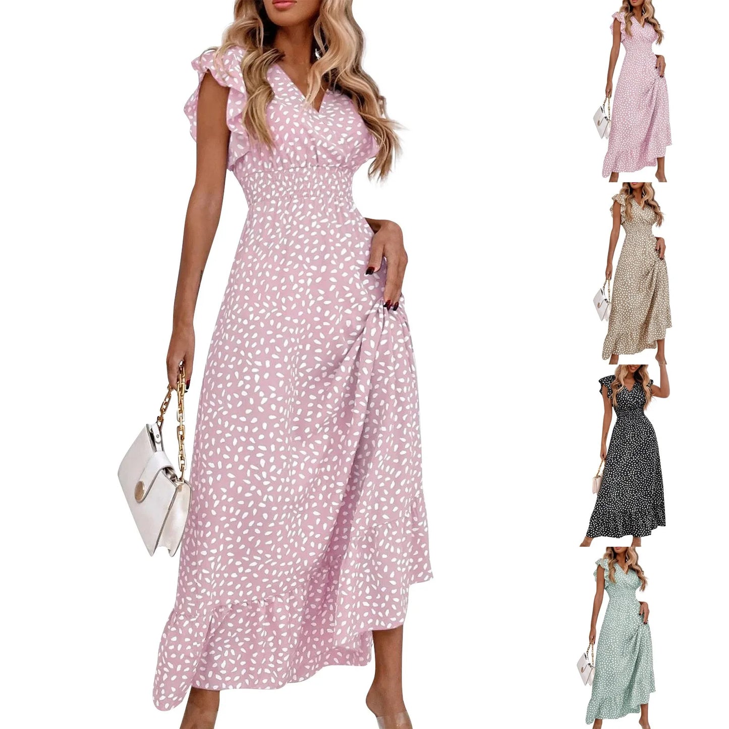 Vintage Paisley Print Long Dress