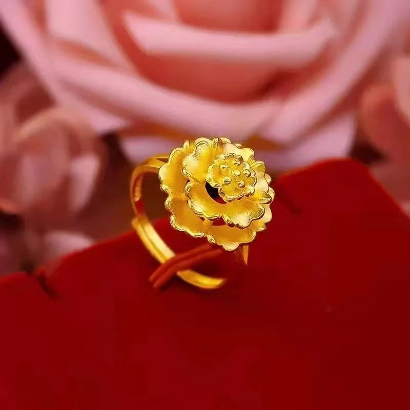 Gold Vintage Flower Ring
